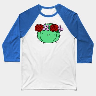 Flower Crown Cactus Baseball T-Shirt